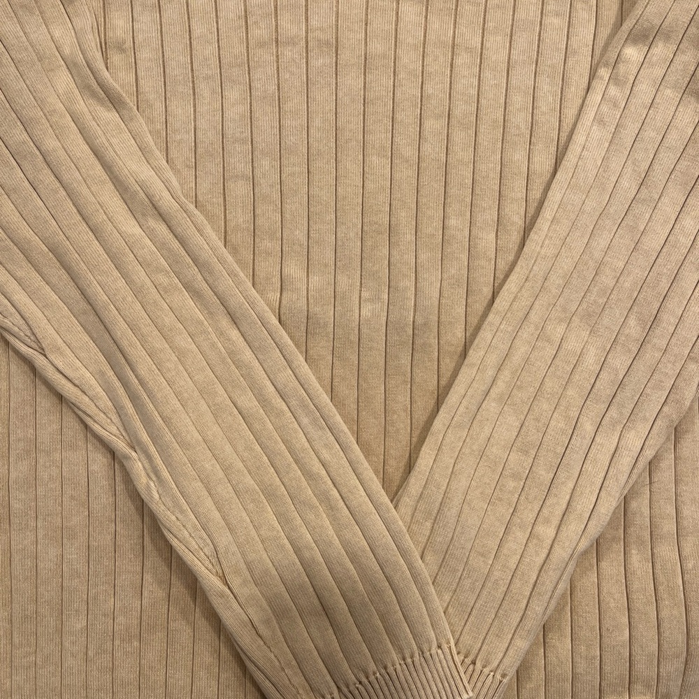 Izod Ribbed Butter Yellow Sweater 100% cotton